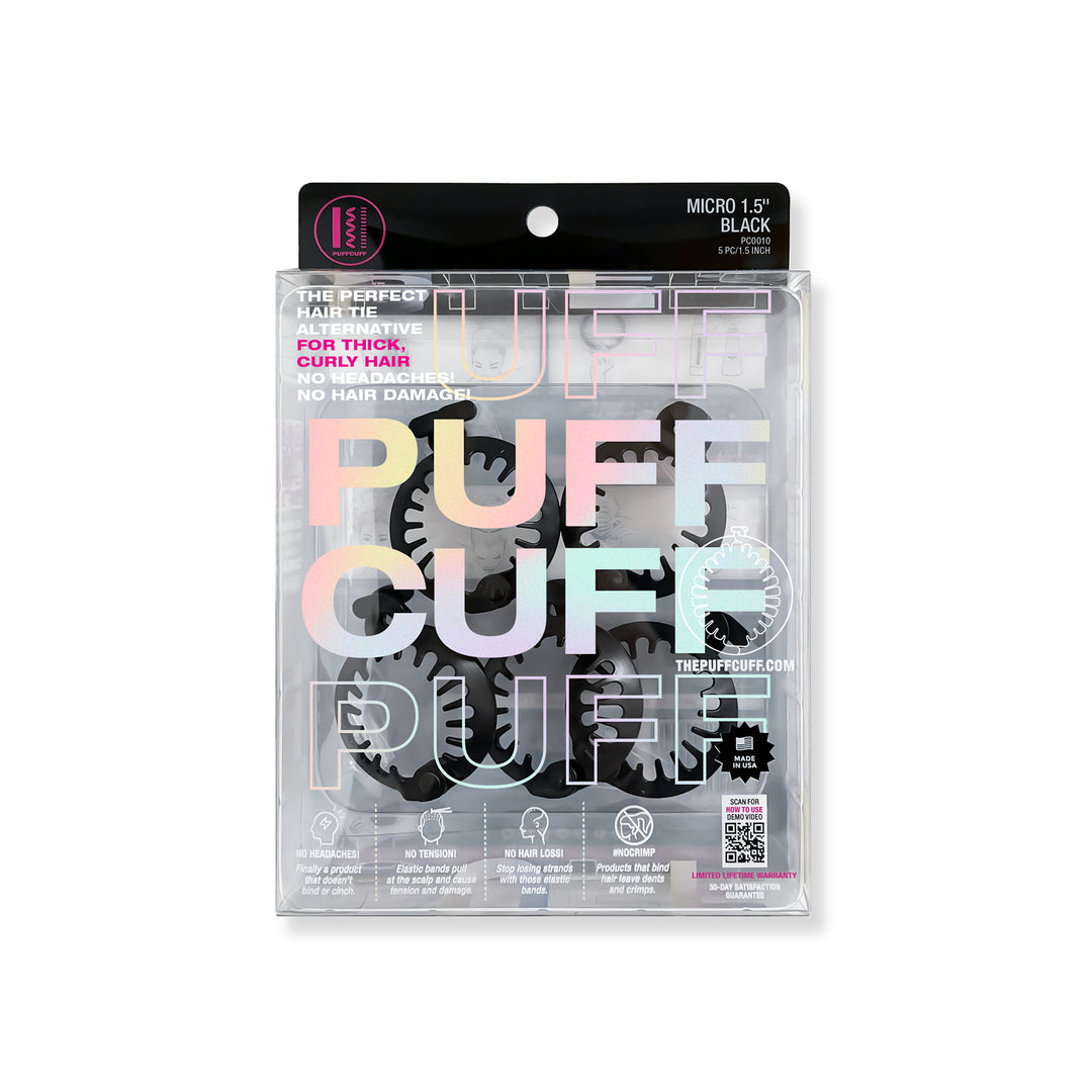 MICRO BLACK RETAIL PACK - 1.5 IN (5 PCS) — NOT FOR LOW DENSITY HAIR