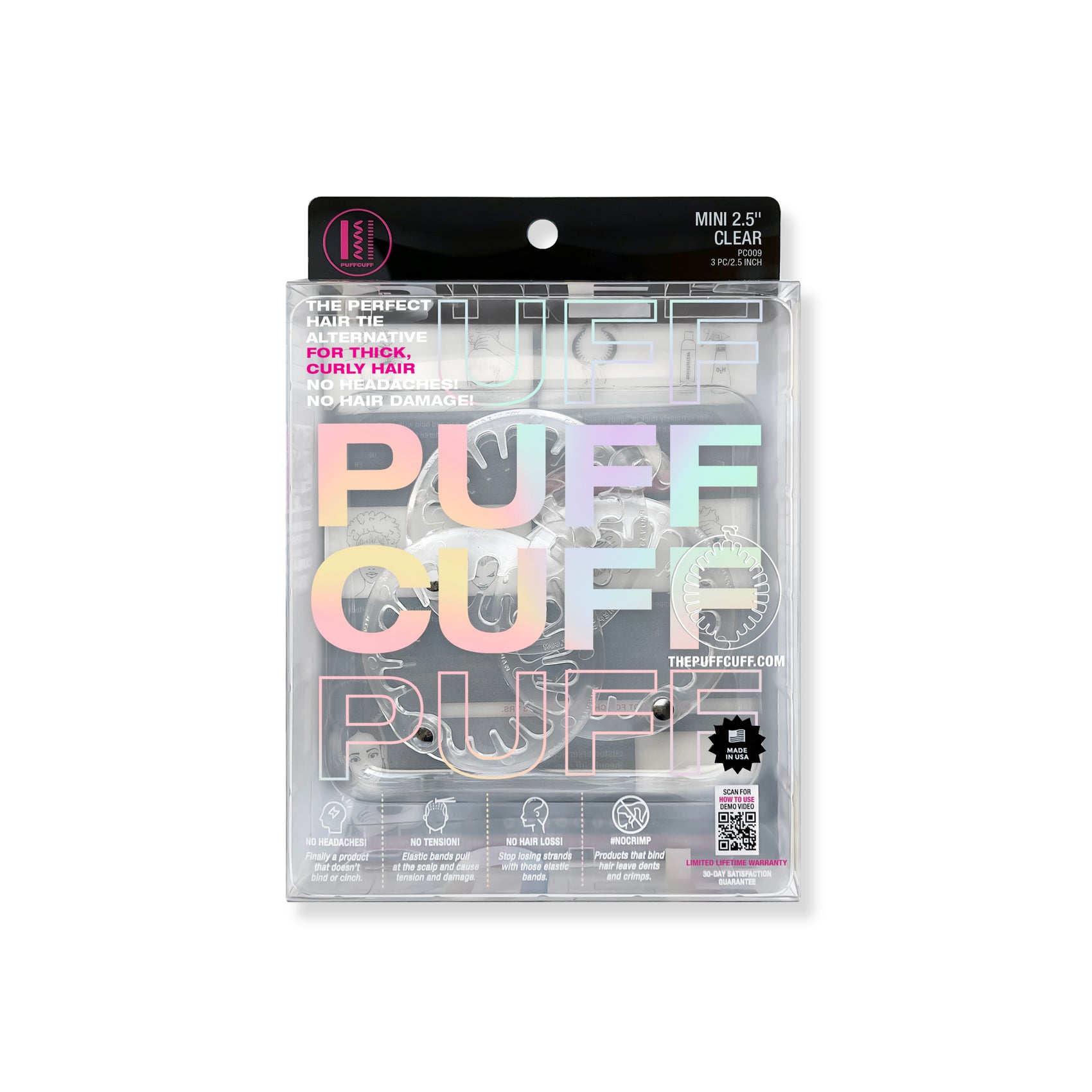 PuffCuff MINI Multipack - 2.5 INCH Hair Clamps (3 PC)
