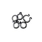 A pack of five black micro puffs made of ABS plastic designed for hairstyles, displayed on a white background.