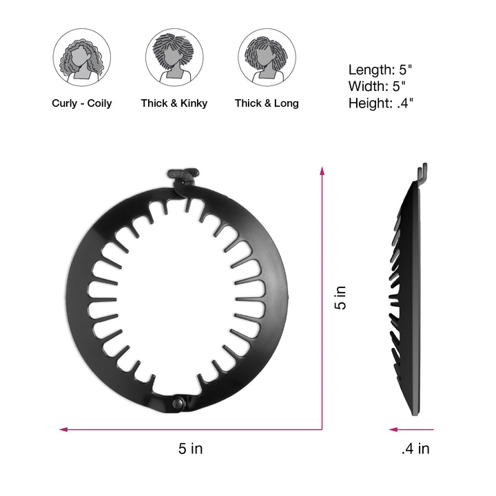 ORIGINAL PUFFCUFF RETAIL PACK - 5 INCH (1 PC) - Curl-Friendly, Tension-Free Hair Clamp