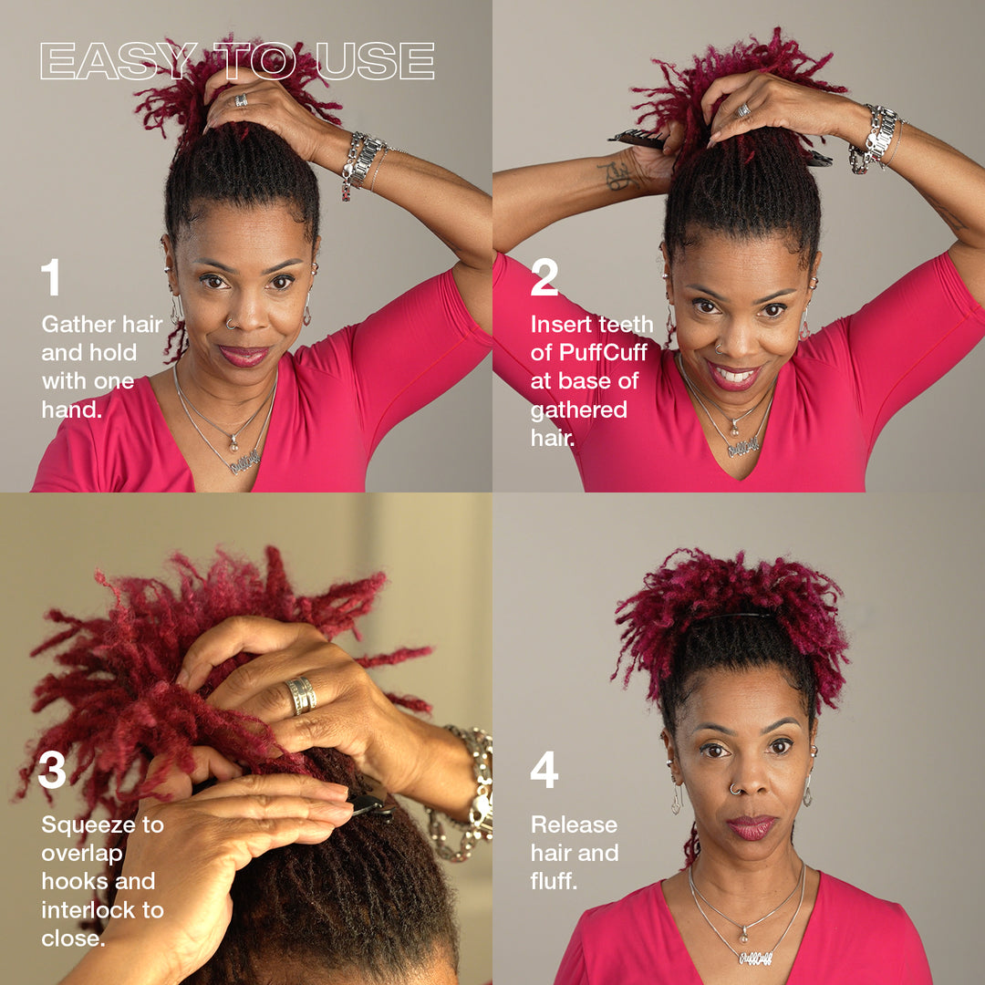 ORIGINAL PUFFCUFF RETAIL PACK - 5 INCH (1 PC) - Curl-Friendly, Tension-Free Hair Clamp