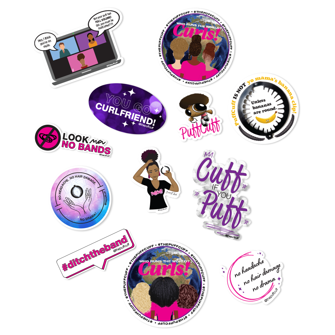 TPC 12 Piece Set of Curly Gurl Stickers