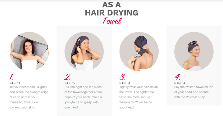 Wrapperoo® T-Shirt Hair Towel & Protective Styling Cape