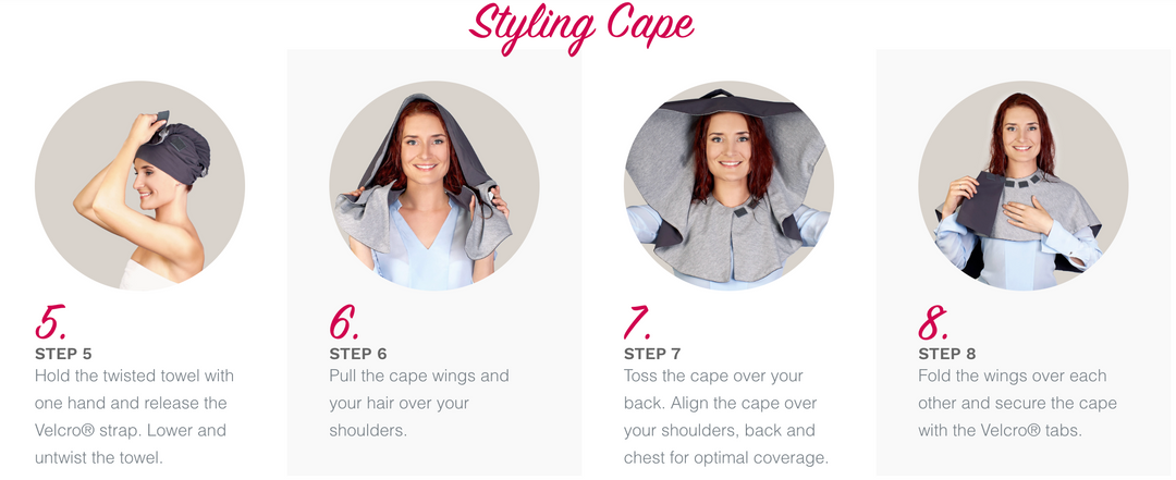 Wrapperoo® T-Shirt Hair Towel & Protective Styling Cape